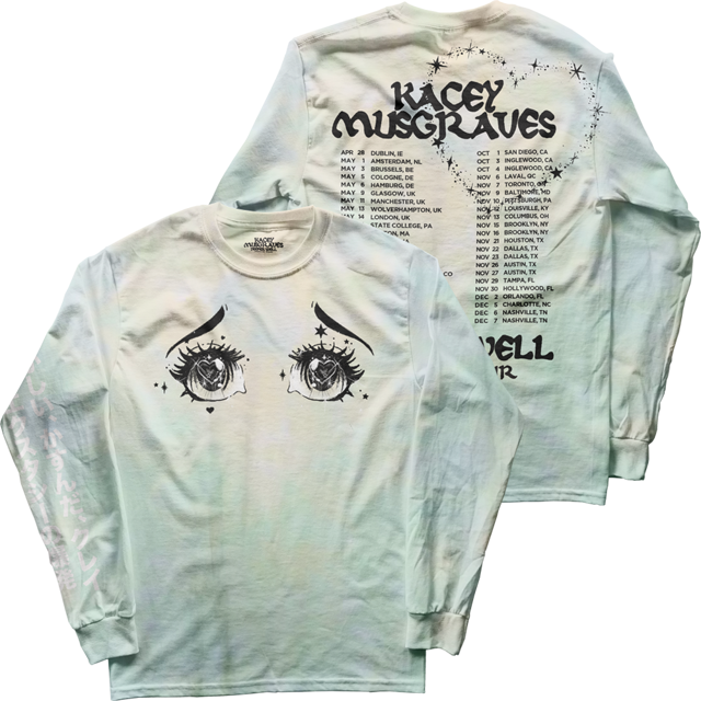 Anime Eyes Long Sleeve Tie-Dye Tee