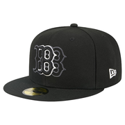 Men's Boston Red Sox New Era Black Tri-Hit 59FIFTY Fitted Hat