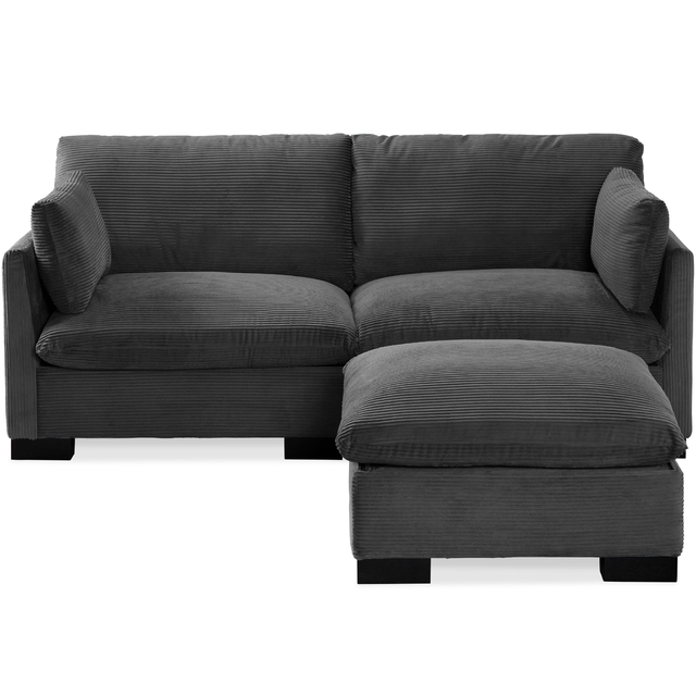 Modular Sectional Pillowtop Sofa w/ Ottoman & Storage 82in