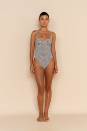 ESCAPE UNDERWIRE ONE PIECE - HOUNDSTOOTH