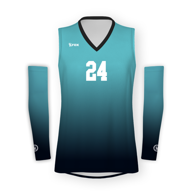 Fade Women's Sleeveless with Sleeves Sublimated Volleyball Jersey