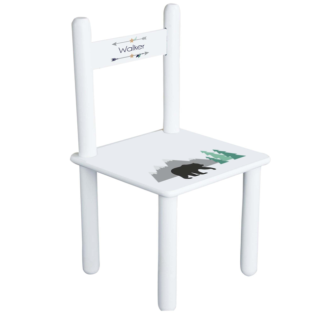 Personalized Mountain Bear Chair