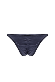 Luna Scrunch-Butt Thong - Metallic Black