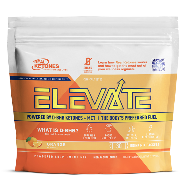 Elevate D BHB Ketone Drink Mix with C8 MCT & Keto Electrolytes Powder Packets