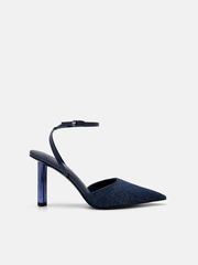 Dark Purple PEDRO Icon Leather Heel Pumps | PEDRO