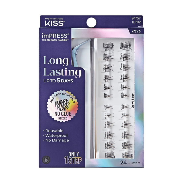 imPRESS Falsies Long Lasting Self Adhesive Eyelashes – Demi Edgy