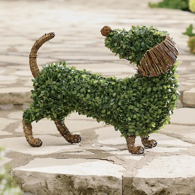 Faux Boxwood Dog, Dixie