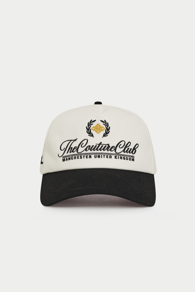 LAUREL EMBROIDERY CAP - BLACK