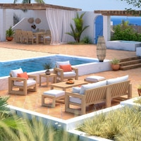 Benson™ 8 Piece Sofa & Club Chair Set - Cast Coral FREE SHIPPING