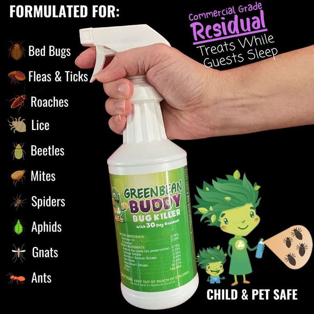 Strongest Bed Bug Killer, 32oz GreenBeanBuddy