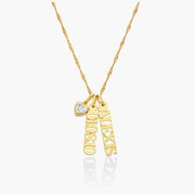 Willow Disc Initial Necklace - Gold Vermeil