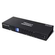 4 Port Dual Monitor KVM Switch Kit HDMI 4K60Hz with USB 3.0 Docking Station, EDID