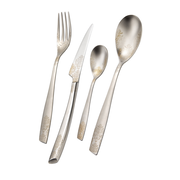 Set of 24 Pieces Devorè Sandblasted Silverware