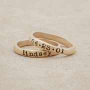 Gold Stacking Ring (14K Solid Gold)