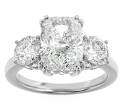 Fire Light 3.00 cttw Lab Grown Diamond CushionCut Ring, 14K