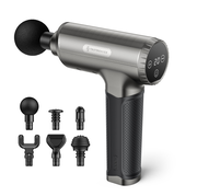 TaoTronics | Massage Gun PCA004, Deep Tissue Percussion Massager with 20 Adjustable Speeds and 6 Heads