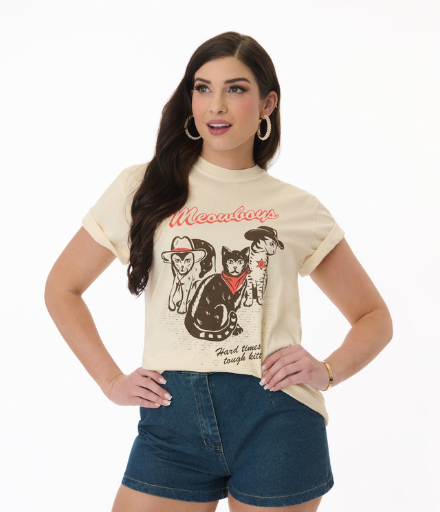 Meowboys Western Unisex Graphic Tee
