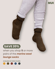 Merino Adult Lounge Socks Rust