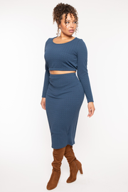 Plus Size Nadine Matching Set - Blue