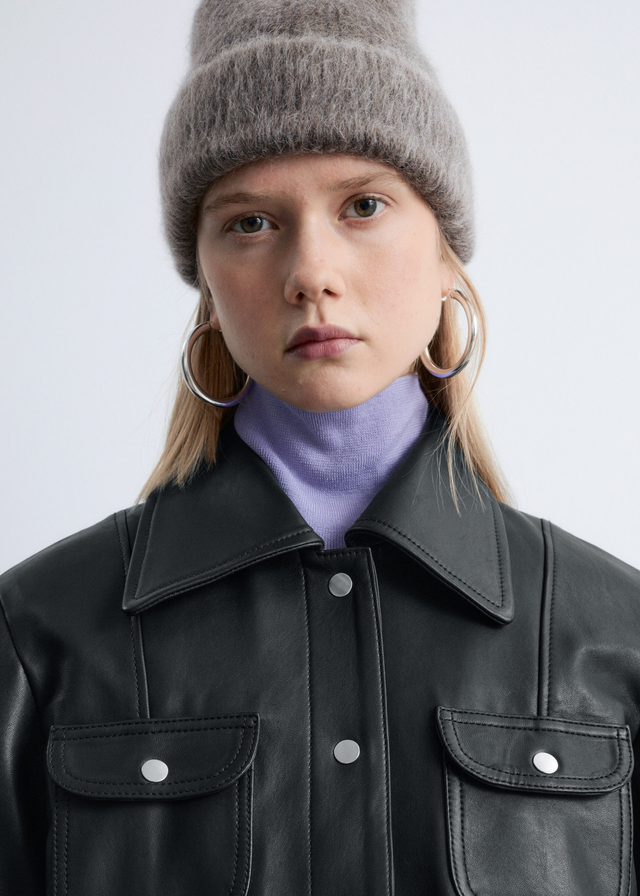 Mohair-Blend Brushed Beanie