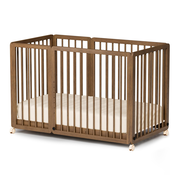 JOYMOR Wood 8-in-1 Convertible Crib with 2" Mattress