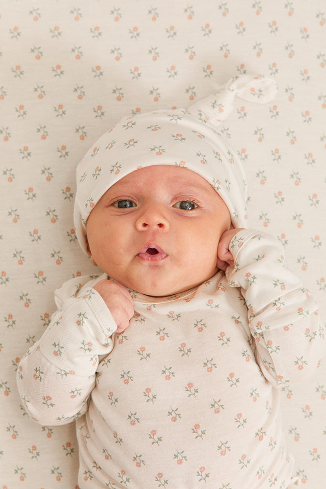 Blush Floret Knotted Hat