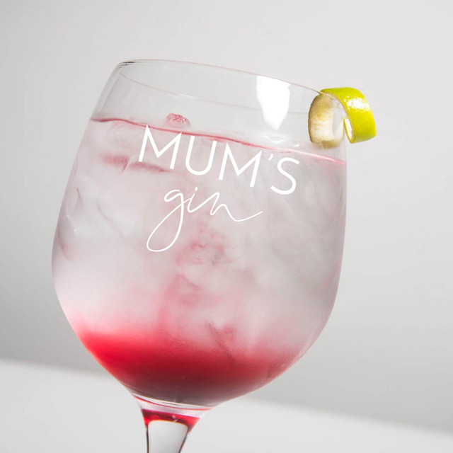 Personalised Premium Gin Glass - Mum's Gin