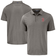 Men's Boston Red Sox Cutter & Buck Gray Coastline Epic Comfort Eco Recycled Polo