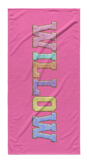 PERSONALIZED PATCHES PREMIUM BEACH TOWEL