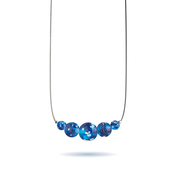 Topaz Flame | .925 Sterling Silver | Firefly Glass Infinity Clasp Necklace