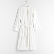 Organic Turkish Crisp White Cotton Bath Robe S/M