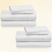 Dream Comfort 400 Thread Count 100% Cotton Sateen Fitted Sheet 2-Pack