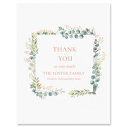 Custom Floral Frame Thank You Cards 
