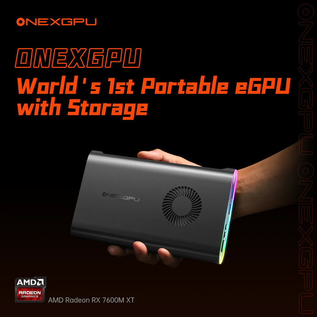 ONEXGPU - World's 1st Portable eGPU with Storage