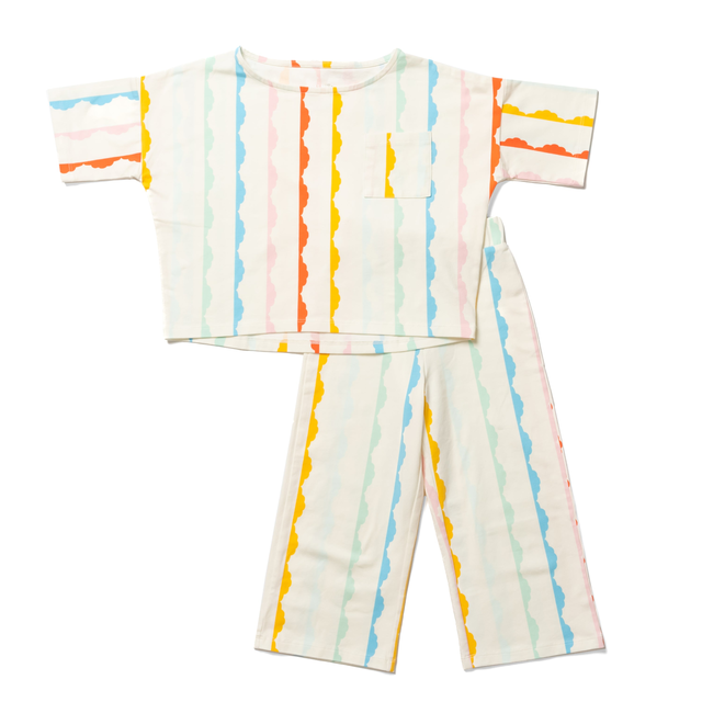 The Lounge Set in Rainbow Ruffle