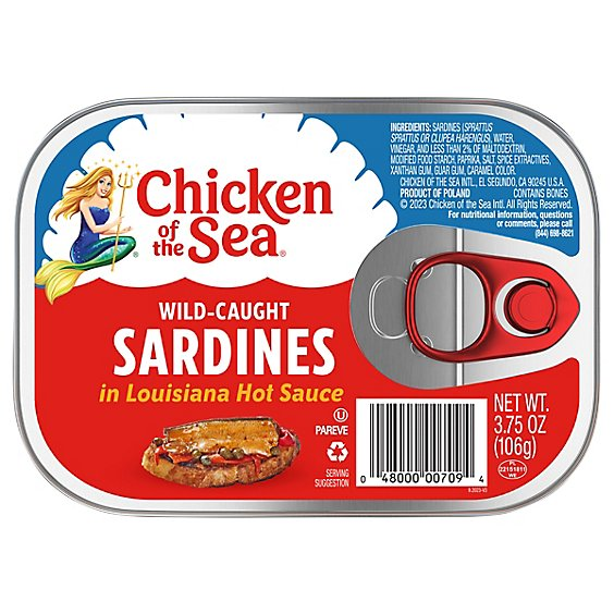 Chicken of the Sea Wild Caught Sardines in Louisiana Hot Sauce - 3.75 Oz.