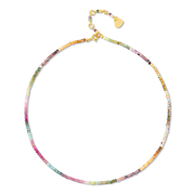 Gemstone Beaded Choker - Watermelon Tourmaline
