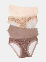 The Original Brief Four Pack - Neutral Leopard