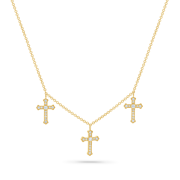 Trinity Diamond Cross Necklace