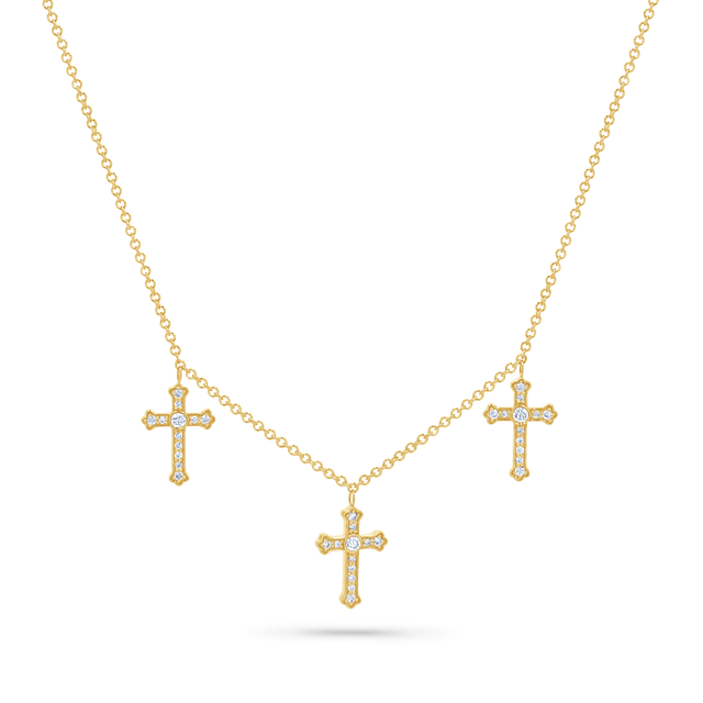Trinity Diamond Cross Necklace