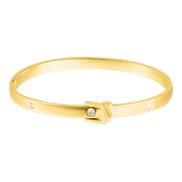 14k Gold Plated Belt Bangle Bracelet