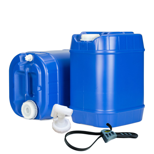 5 to 30 Gallon Blue 5 Gallon Water Container Packages - Stackable