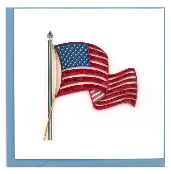 Quilled American Flag Greeting Card