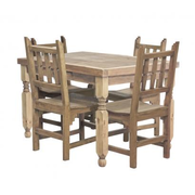 SQUARE LYON DINING SET W/ NEW MEXICO CHAIRS
