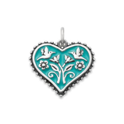 Enamel Hearts in Bloom Charm