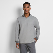 Essential Quarter Zip Pique Long Sleeve Sweater Fleece