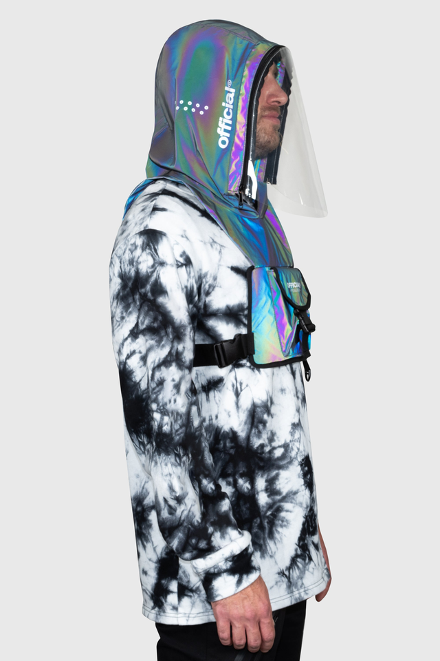 Hood Shield Chest Bag (Rainbow Reflective)