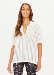 The Upside Kitt Knit Polo - Creme