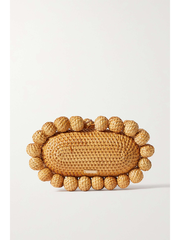 Jaya beaded rattan clutch