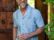 The Desi Shirt - Embroidered - Light Blue